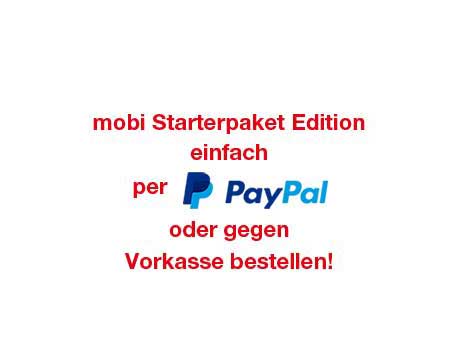 mobi Starterpaket Edition einfach per PayPal oder gegen Vorkasse bestellen!